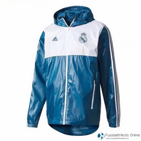 Real Madrid Windjacke 2017-18 Blau Fussballtrikots Günstig